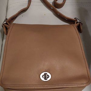 Tan Vintage Coach Legacy Companion Leather Bag